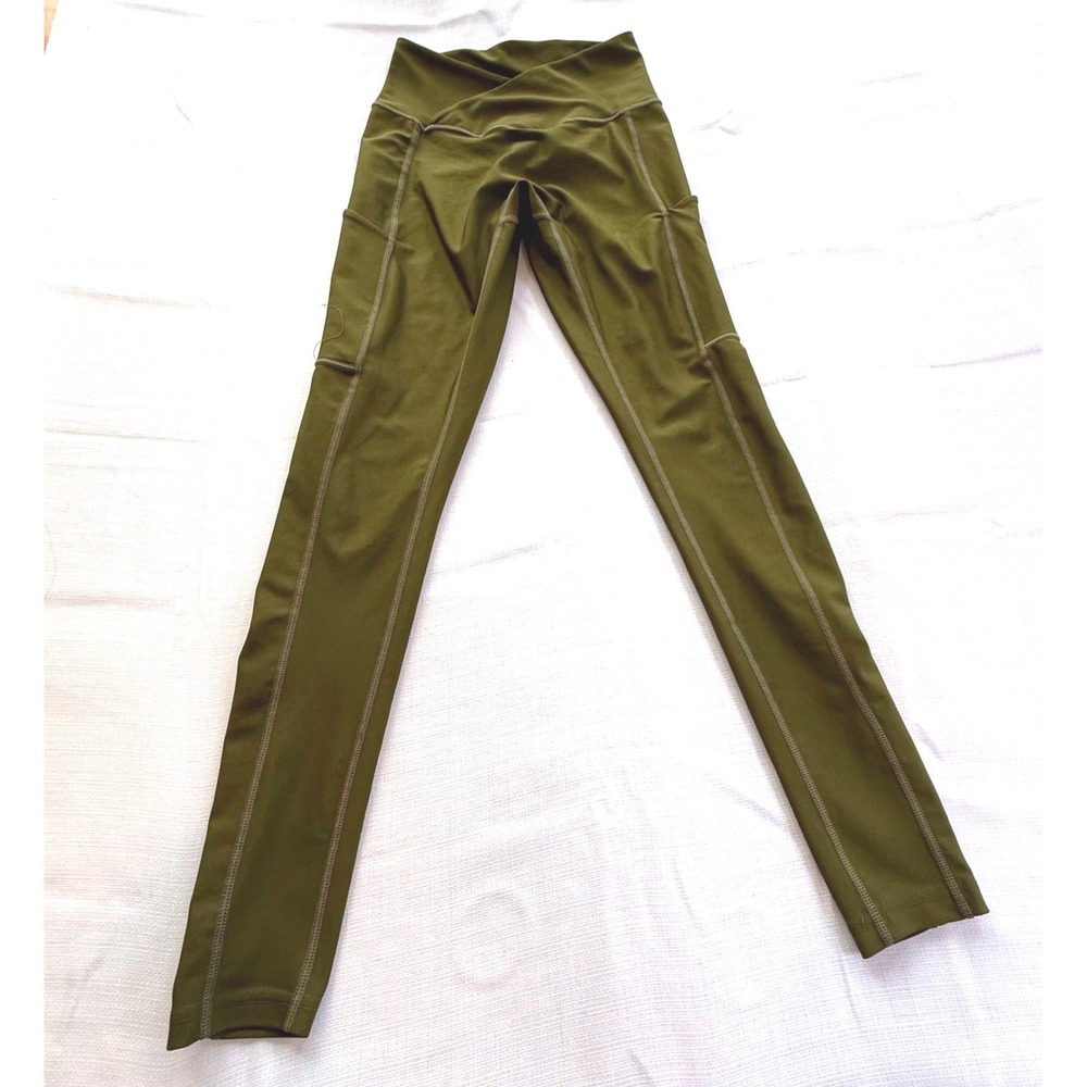 Obsession Activewear Olive Green High Waist‎ Pocket Leggings